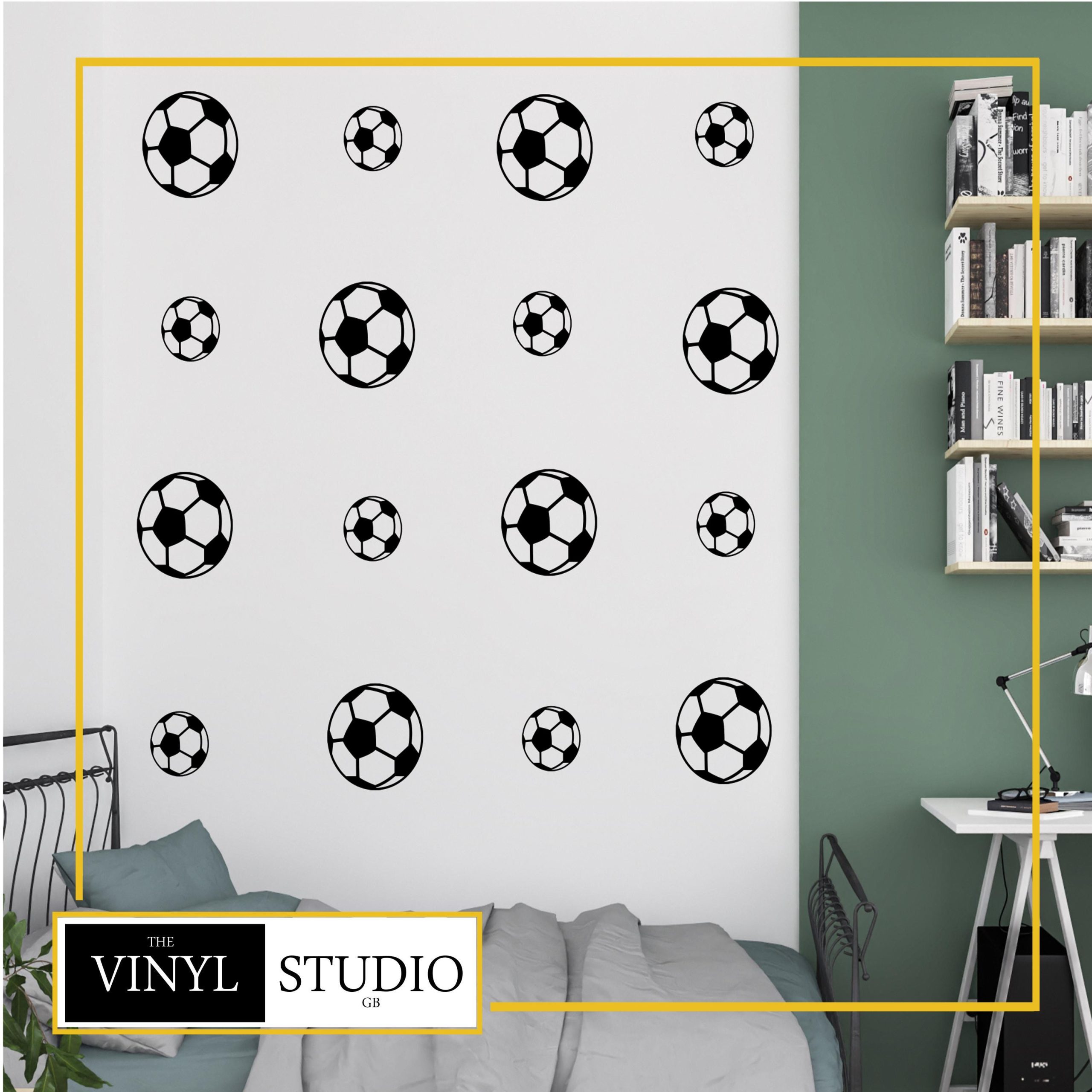 Football Wall Stickers - Wall Decals - Children's Bedroom Decor - Teen Room Decals
