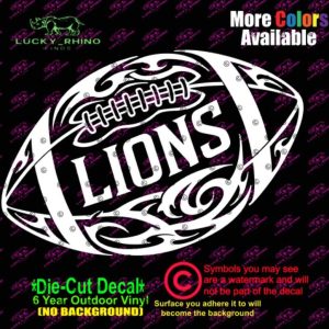 Lions Football Tribal Nfl Car Window Vinyl Decal Bumper Sticker