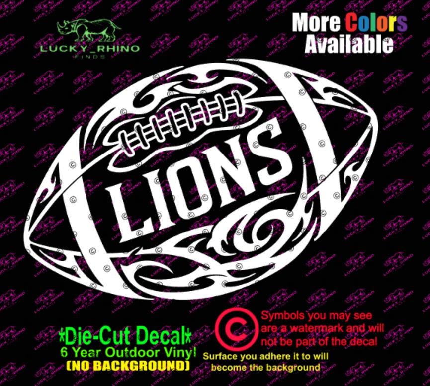 Lions Football Tribal Nfl Car Window Vinyl Decal Bumper Sticker