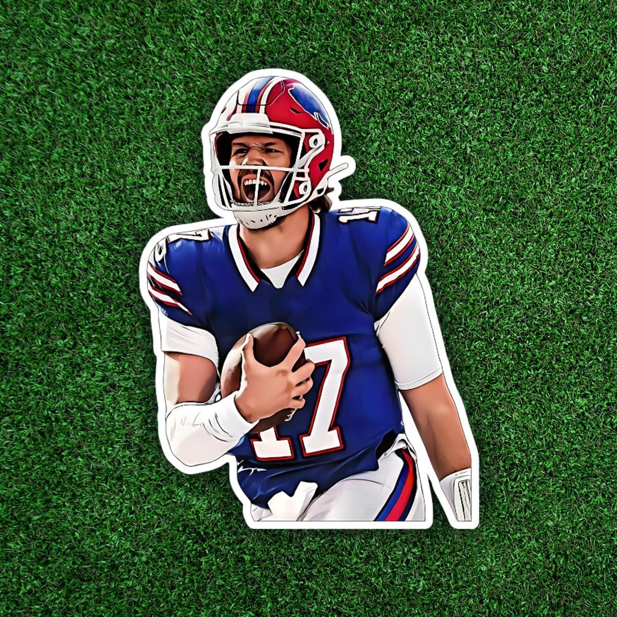 Illustrated Realistic Cartoon Football Style Vinyl stickers