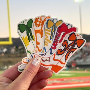 College Cowboy Boot Sticker/Cowboy Boot with Bow Sticker/Football Sticker/College Sticker/Sticker/Back to School