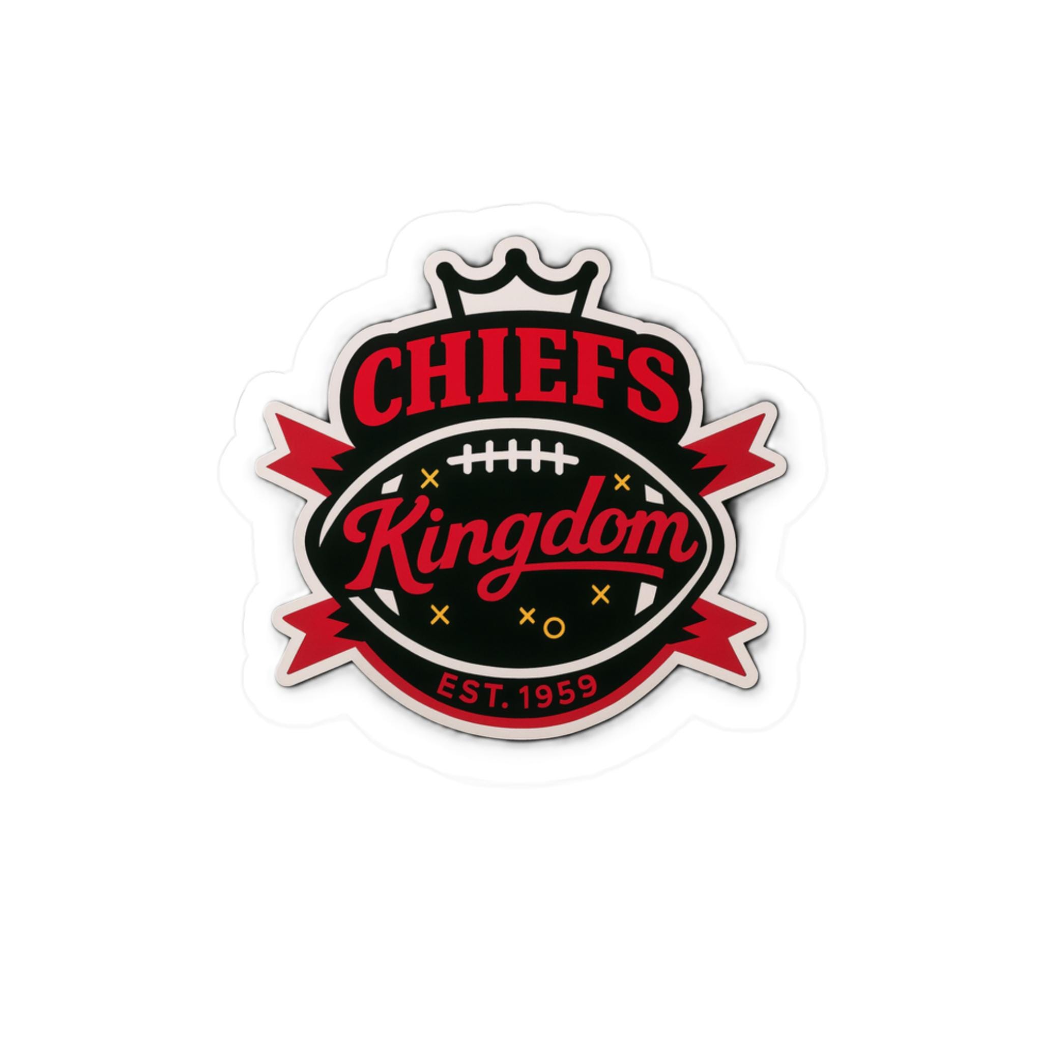 Chiefs Kingdom Vinyl Decal: Kansas City Football Fan Sticker