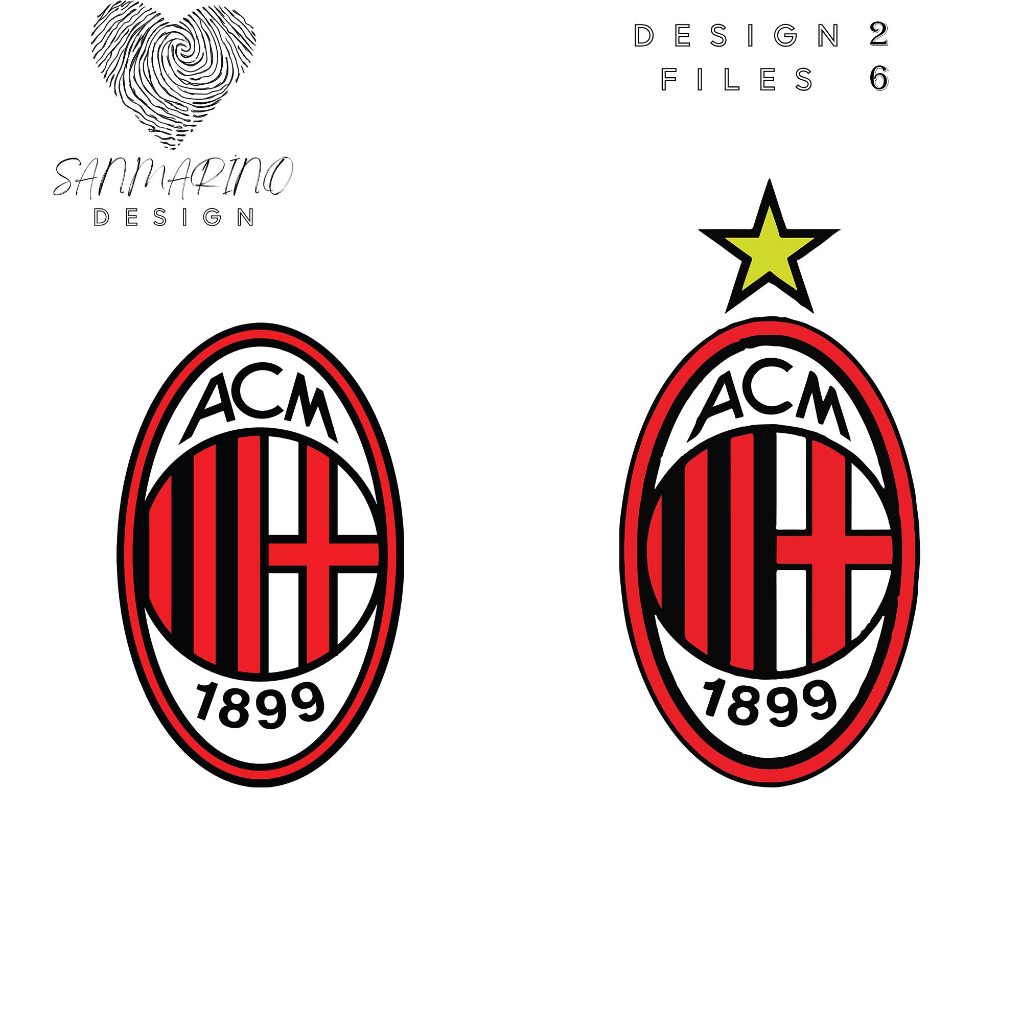 Football Logo Milan -Svg-Png-Pdf- Tshirt Shirt Hoodie Cupa Stickers Digital Prints Cricut