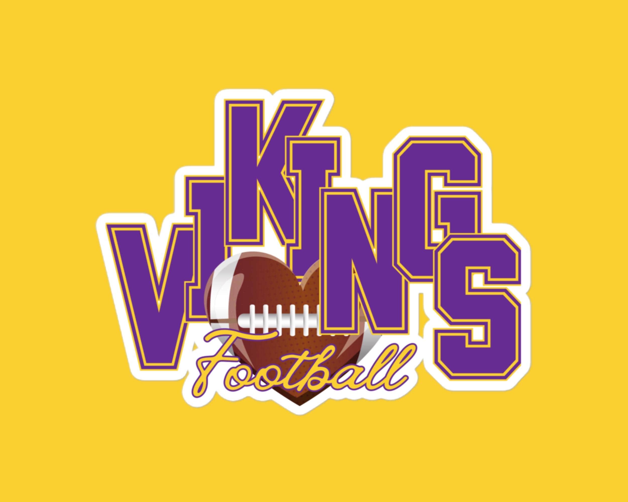 Minnesota Football Love Sticker | Purple & Gold Vinyl Decal | Viking Heart Fan Sticker | Waterproof Game Day Accessory