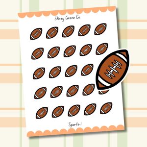 Hand-Drawn Football Icon Planner Stickers