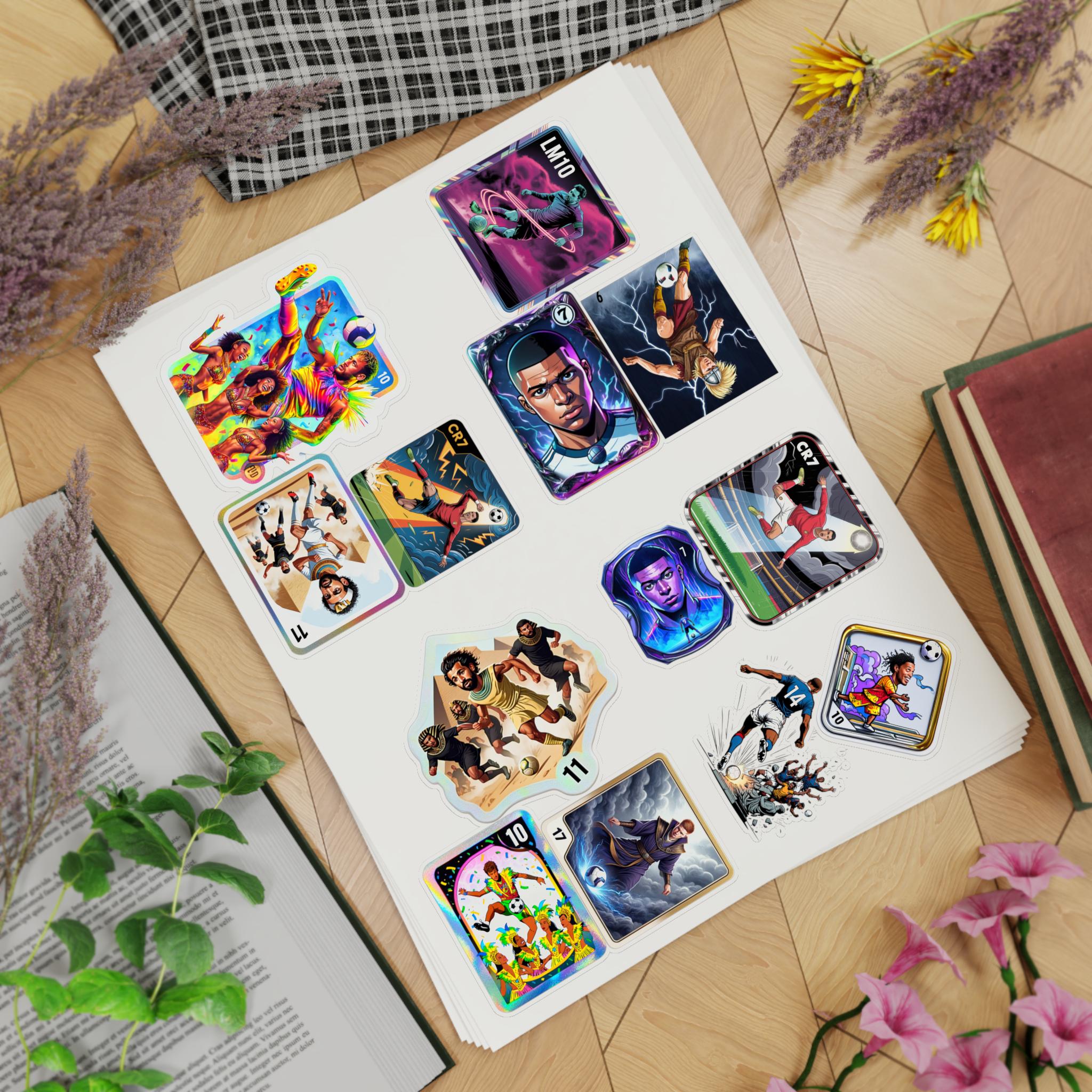 Footballer Sticker Sheet Bundle , Colorful, Fun Decor, Party Supplies, Gift Tags, Scrapbooking