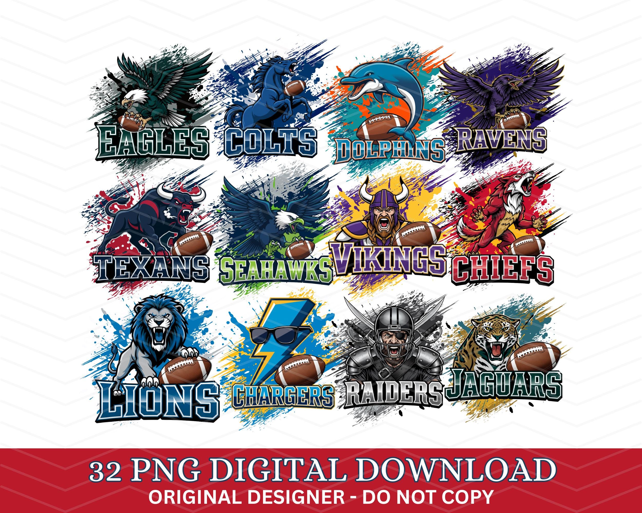 32 Football Mascot png Bundle, Football Team png, Mascot Png, Football PNG, Game Day Football Clipart, Football Animal, Football posters