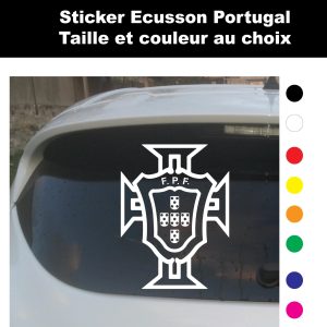 Portugal FPF Badge Sticker – Car Sticker – Sports Decoration – Several sizes and colors to choose from