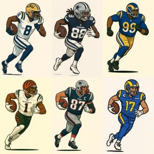 NFL Football Current & Legends Individual Stickers