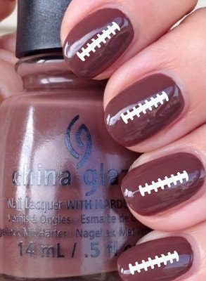 Football Tie Nail Decals – Vinyl Nail Stickers for DIY Manicure | Salon Style Nail Art at Home | Small Vinyl Decals for Nails, Crafts & More