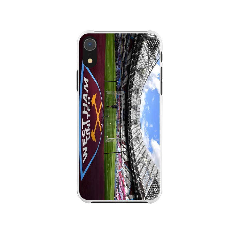 WH London Claret & Blue Stadium Protective Premium Hard Rubber Silicone Phone Case Cover - Image 3