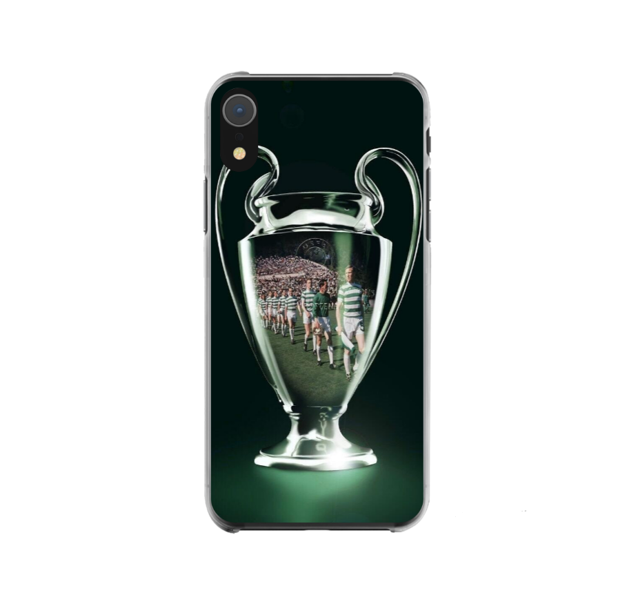 Glasgow Green & White European Cup Hard Rubber Silicone Premium Phone Case - Image 2